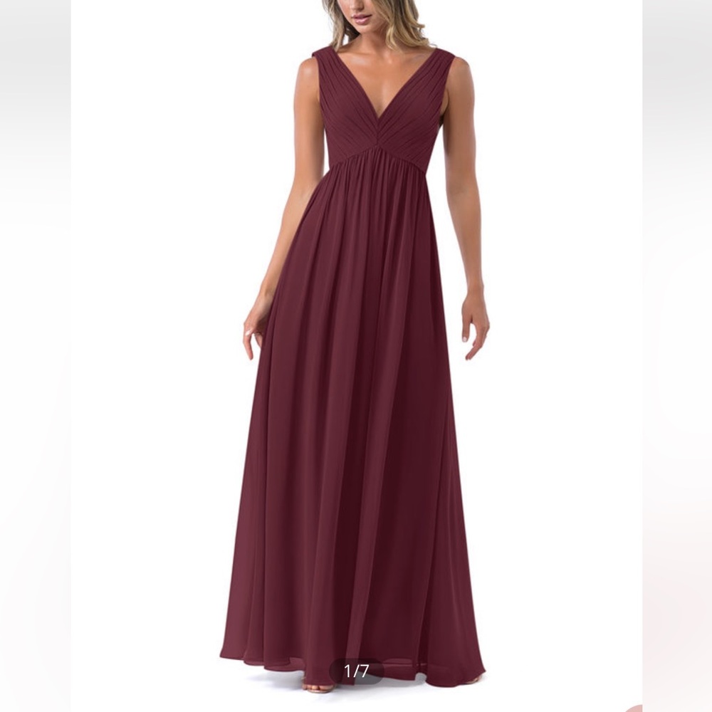 Azazie Ranvie Bridesmaid Dress Cabernet